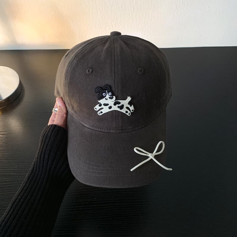 アウトドア 帽子 キャップ うさぎワンポイント リボンキャップ