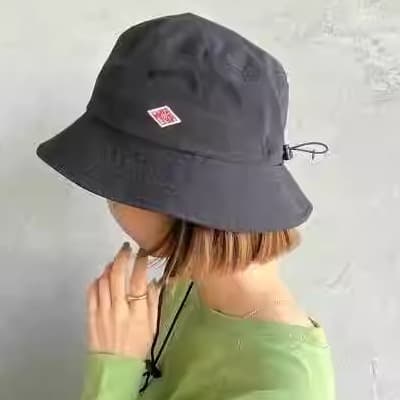アウトドア 帽子 あご紐付き 遮光バケットハット