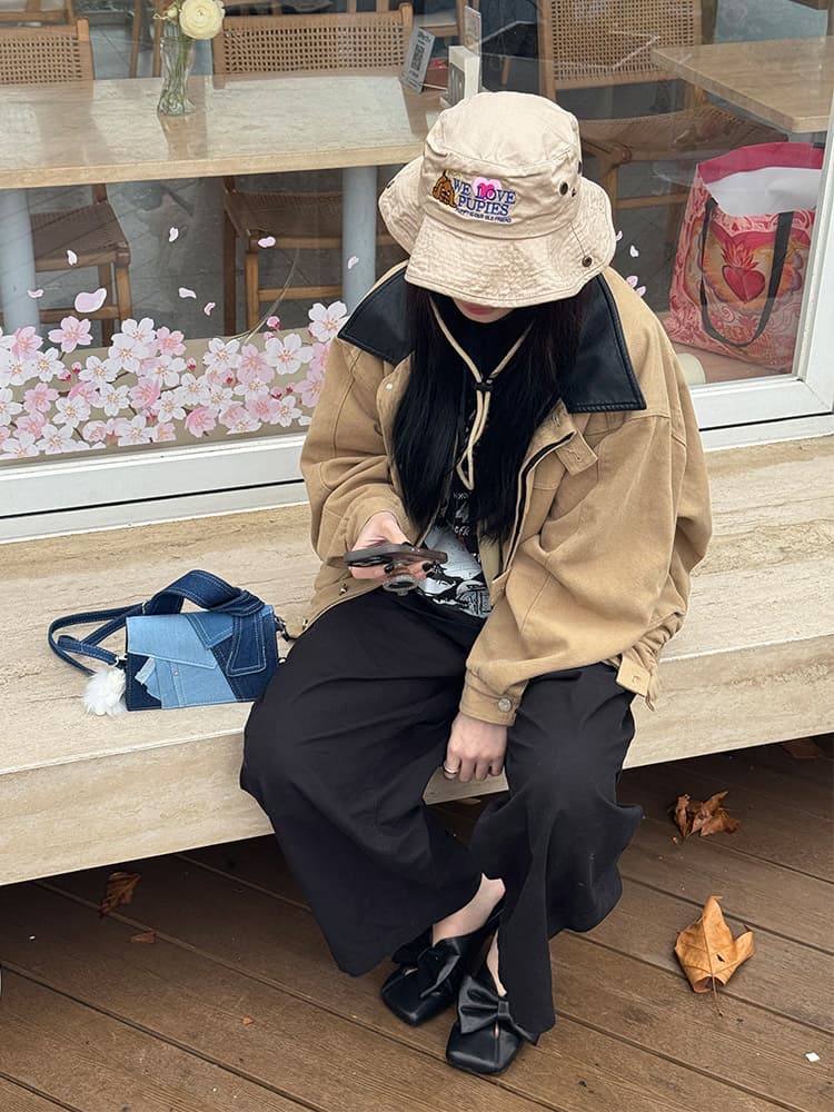 アウトドア帽子 ハット わんこ柄 アウトドア バケットハット