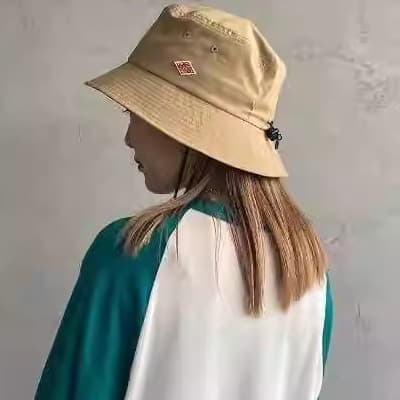 アウトドア 帽子 あご紐付き 遮光バケットハット
