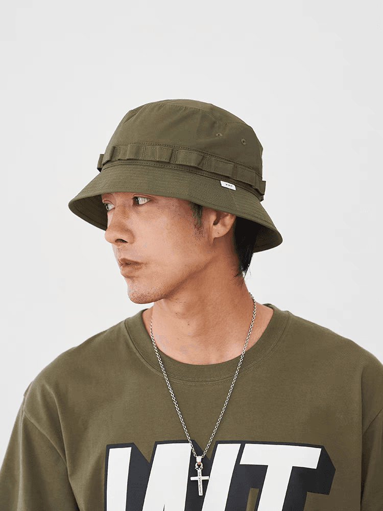 アウトドア 帽子 ミリタリーテイスト バケットハット