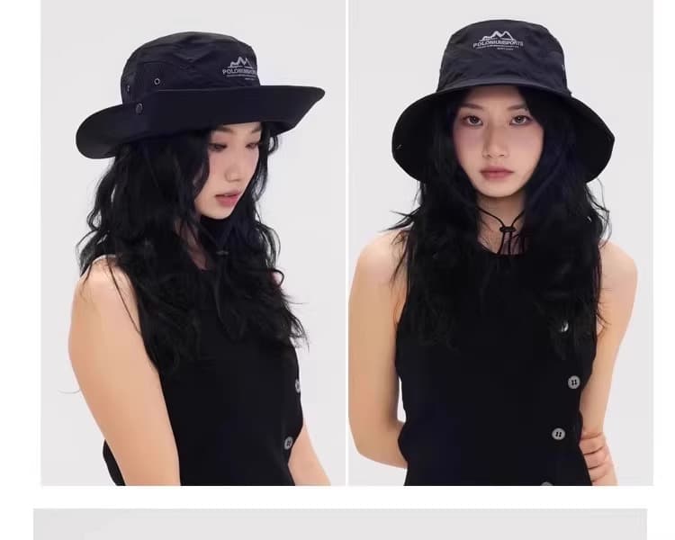 アウトドア 帽子 通気性メッシュサファリハット