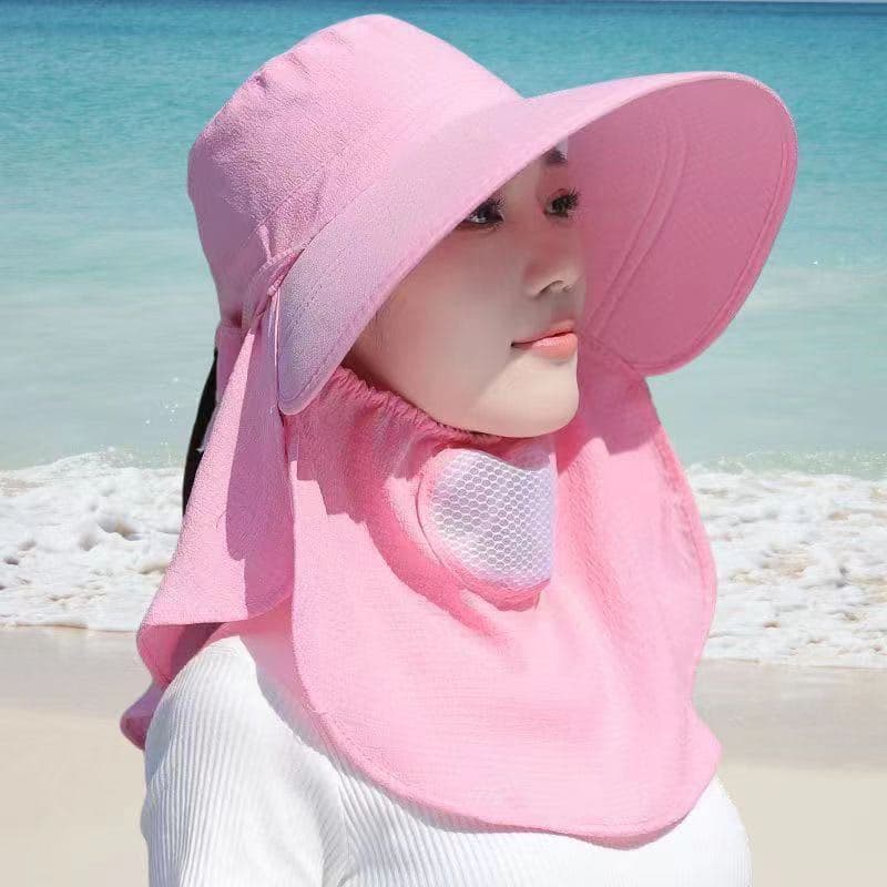 アウトドア 帽子 首元ガード付き サンシェードハット